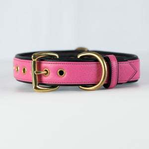 Mayfair Dog Collar pink and black