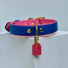 Load image into Gallery viewer, leather collar leash pink leather dog collar leather collar for women brown leather dog collar leather collar small dog
