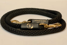 Load image into Gallery viewer, Gstaad Dog Lead Midnight Black Pick your perfect pair! Then select a luxurious leather Grip (sold separately) to create a timelessly stylish &amp; functional leash
